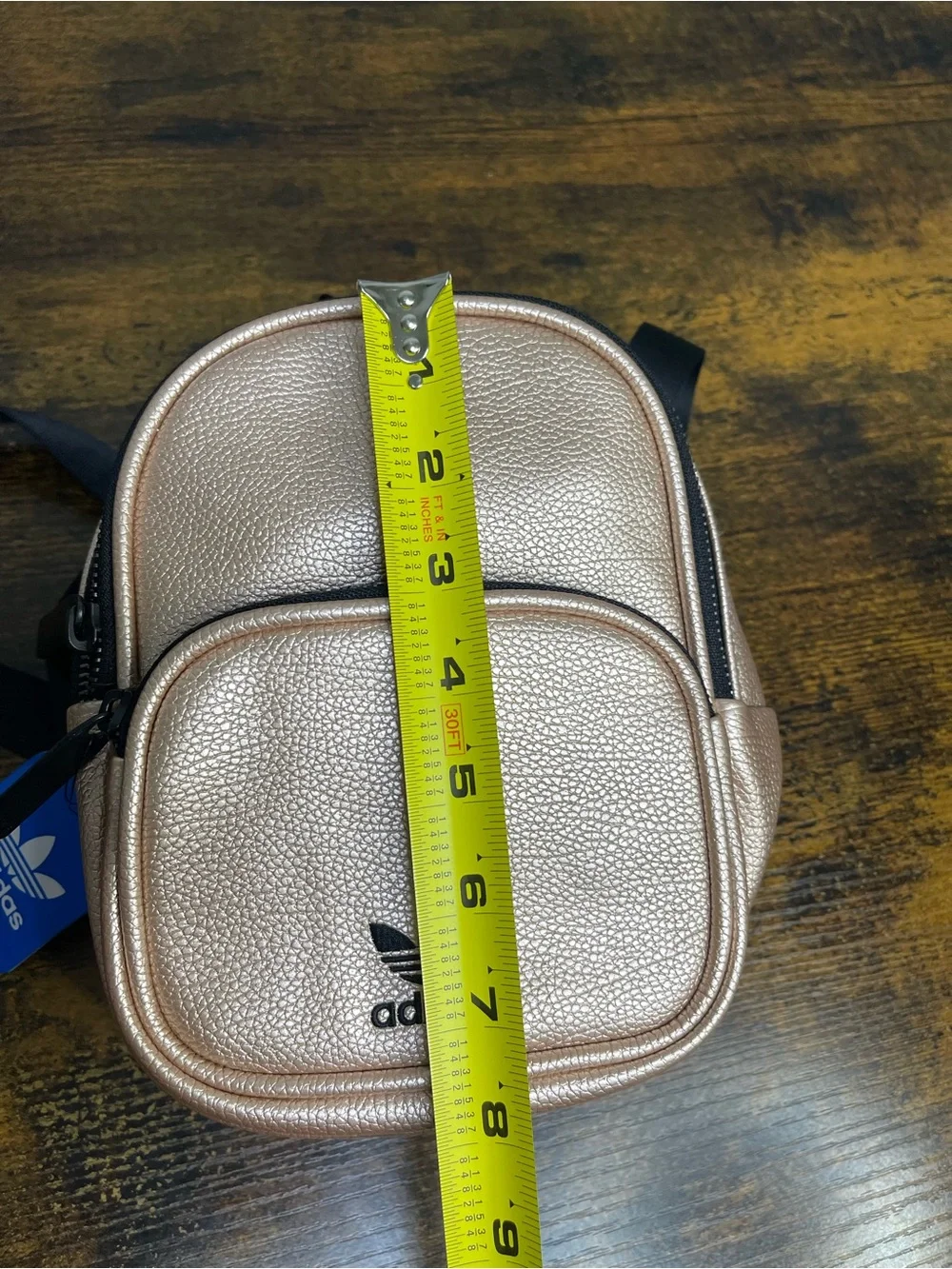 Adidas Unisex Metallic Rose Gold Mini Crossbody Bag